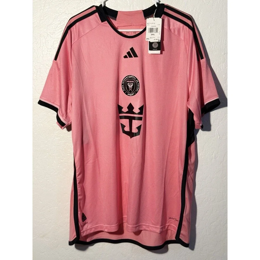 Adidas Inter Miami CF 2024 Home Authentic Jersey Pink IU0189 Men 2XL Soccer NEW